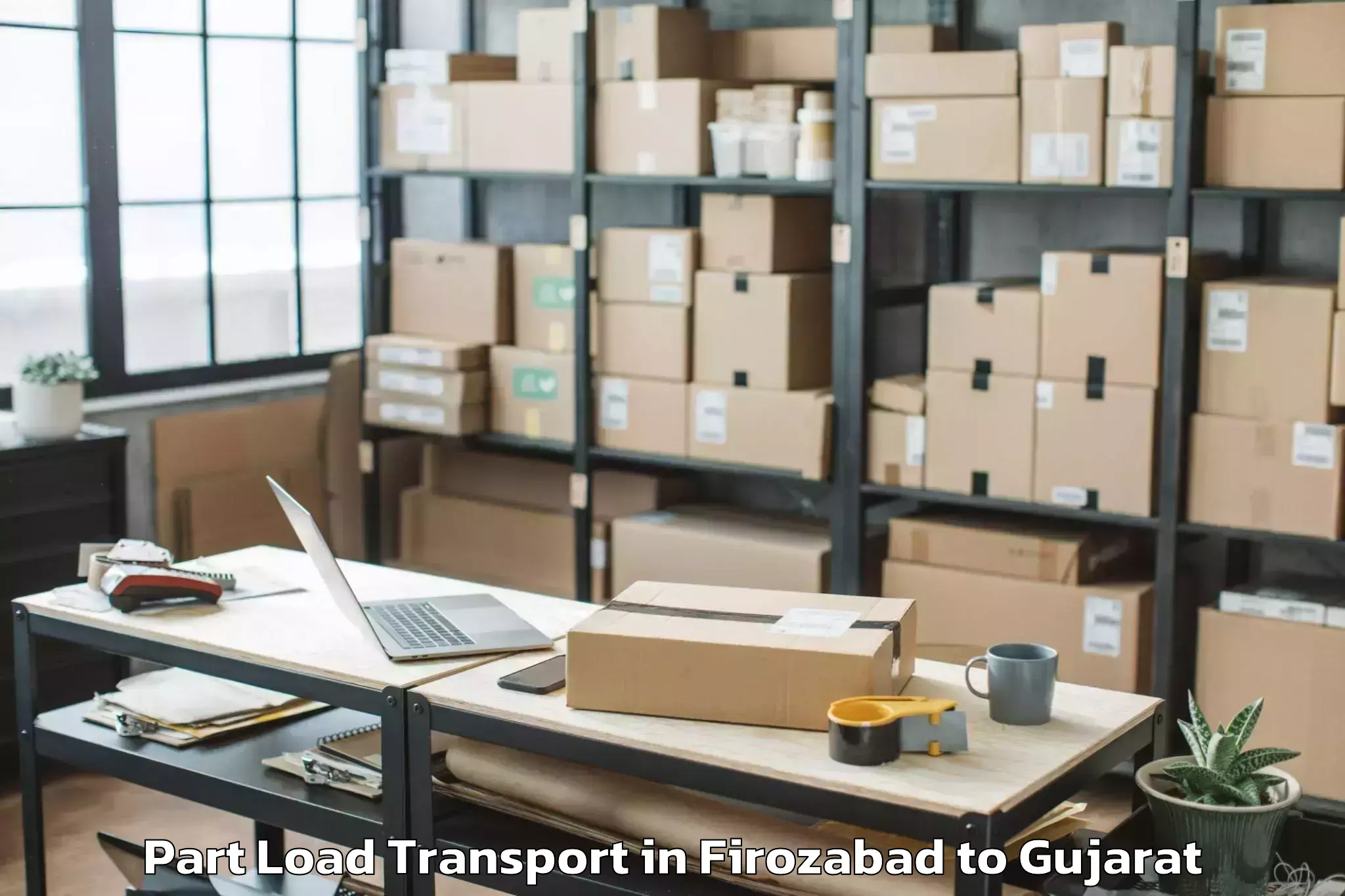 Get Firozabad to Wadhwan Part Load Transport